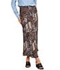 Karen Kane Twill Patchwork Print Midi Skirt - Image 1