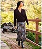 Karen Kane Twill Patchwork Print Midi Skirt - Image 4