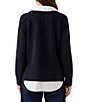 Karen Kane Twofer Layered Collared V-Neck Long Sleeve Sweater - Image 5