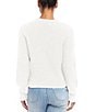 Color:Off White - Image 2 - V-Neck Long Sleeve Button-Front Wool Blend Cardigan
