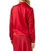Karen Kane Woven Satin Collared Cowl Neck Long Sleeve Coordinating Top - Image 2