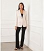 Karen Kane Woven Satin Notch Lapel Long Sleeve One Button Blazer - Image 4