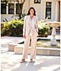 Karen Kane Woven Satin Notch Lapel Long Sleeve One Button Blazer - Image 5