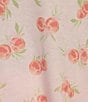 Color:Peachy Keen - Image 3 - Peachy Keen Print Short Sleeve Round Neck Knit Pajama Set