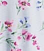 Color:Floral Breeze - Image 3 - Short Sleeve Round Neck Knit Floral Print Nightshirt