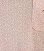 Color:Charmed Geo - Image 3 - Short Sleeve V-Neck Brushed Interlock Knit Charmed Geometric Bermuda Set