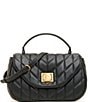 Color:Black/Gold - Image 1 - Agyness Flap Top Satchel Bag