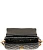 Color:Black/Gold - Image 3 - Agyness Flap Top Satchel Bag