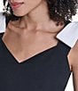 KARL LAGERFELD PARIS Bow Shoulder Dress - Image 4
