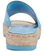 Color:Baltic Blue - Image 4 - Caine Leather Beaded Logo Espadrille Slide Sandals