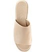 Color:Dusty Nude - Image 5 - Calvina Leather Chunky Platform Wedge Sandals