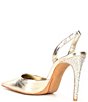 Color:Champagne - Image 3 - Caslynn Leather Slingback Stiletto Pumps