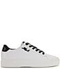 Color:Bright White/Black - Image 2 - Cason Leather Logo Lace-Up Sneakers