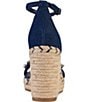 Color:Denim - Image 3 - Catalyna Denim Rhinestone Espadrille Wedge Sandals