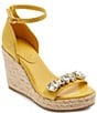 Color:Gold Fusion - Image 1 - Catalyna Suede Espadrille Wedge Sandals