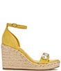 Color:Gold Fusion - Image 2 - Catalyna Suede Espadrille Wedge Sandals