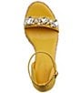 Color:Gold Fusion - Image 4 - Catalyna Suede Espadrille Wedge Sandals
