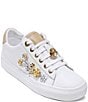KARL LAGERFELD PARIS Cate Fleur Leather Flower Ornamented Sneakers - Image 1