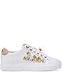 KARL LAGERFELD PARIS Cate Fleur Leather Flower Ornamented Sneakers - Image 3