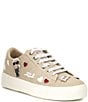 Color:Natural - Image 1 - Cate Pins Canvas Sneakers