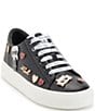 Color:Black/White - Image 1 - Cate Pins Leather Sneakers