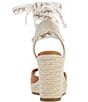 Color:Tan - Image 3 - Cecelia Leather Ankle Wrap Espadrille Sandals