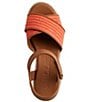 Color:Apricot/Tan - Image 4 - Celest Raffia Espadrille Wedge Sandals