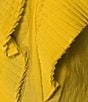 KARL LAGERFELD PARIS Chiffon Ruffle Collar Long Sleeve Button Down Blouse, Color:Gold Flake - Image 4