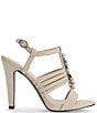 Color:Natural/Silver - Image 2 - Cicely Canvas Strappy Sandals