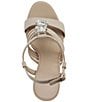 Color:Natural/Silver - Image 4 - Cicely Canvas Strappy Sandals