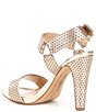 Color:Gold - Image 3 - Cieone Leather Ankle Strap Dress Sandals