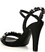 Color:Black - Image 3 - Claude Leather Embellished Dress Sandals