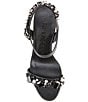 Color:Black - Image 5 - Claude Leather Embellished Dress Sandals