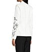 KARL LAGERFELD PARIS Compression Cotton Notch Lapel Long Sleeve Jacket - Image 4