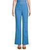 KARL LAGERFELD PARIS Coordinating Polished Suiting Bootcut Coin-Pocket Pants, Color:Azure Blue - Image 1