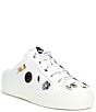 Color:Bright White - Image 1 - Cordelia Leather Pin Sneaker Mules