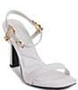 Color:Bright White - Image 1 - Cybil Leather Ankle Strap Sandals