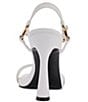Color:Bright White - Image 3 - Cybil Leather Ankle Strap Sandals