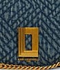 KARL LAGERFELD PARIS Denim Lafayette Shoulder Bag, Color:Denim Combo - Image 4