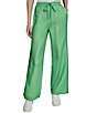 KARL LAGERFELD PARIS Drawstring Wide Leg Pants - Image 1