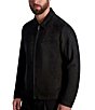 Color:Black - Image 1 - Faux Suede Shirt Collar Jacket