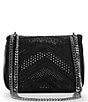 Color:Black - Image 2 - Fleur Rhinestone Small Crossbody Bag