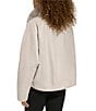 KARL LAGERFELD PARIS Funnel Collar Oversize Fit Snap Front Jacket - Image 2