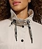 KARL LAGERFELD PARIS Funnel Collar Oversize Fit Snap Front Jacket - Image 4