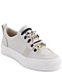 Color:Soft White - Image 1 - Gretel Leather Platform Sneakers