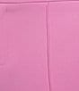 Color:Cyclamen Pink - Image 4 - High Waist Wide Leg Flat Front Pants