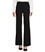 KARL LAGERFELD PARIS High Waisted Full Length Sailor Button Pocket Pant - Image 1