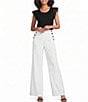 KARL LAGERFELD PARIS Jersey Knit Crew Neck Sleeveless Top - Image 3