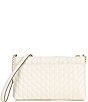 Color:Winter White - Image 2 - Karolina Quilted Pebble Leather Crossbody Bag