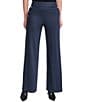KARL LAGERFELD PARIS Knit Denim Flat Front Full Length Sailor Pants - Image 1